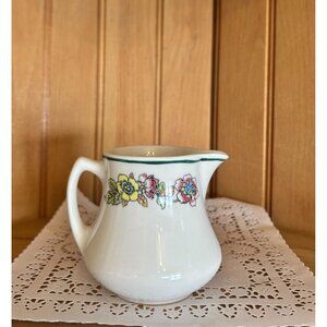 Vintage Floral Sterling China Cream Chunky Individual Restaurantware Creamer